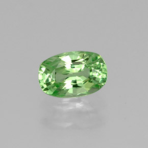 Granada tsavorita verde natural 0,54ct, almofada cortada, VVS-VS