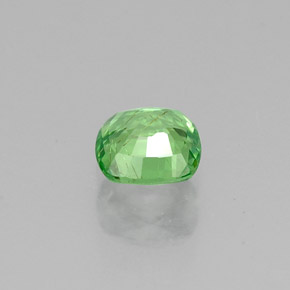 Granada tsavorita verde natural 0,50ct, almofada cortada, VS