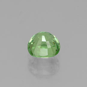 Granada tsavorita verde natural 0,60ct, almofada cortada, VS