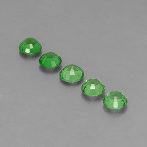 Pedras preciosas de granada tsavorita verde natural de  ct, corte redondo, VS-SI