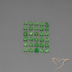 Pedras preciosas de Granada Tsavorita Verde médio natural de 2.38 ct, Quadrado, VVS-VS