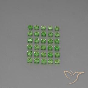 Pedras preciosas de Granada Tsavorita verde vivo natural de 2.66 ct, Quadrado, VVS-VS