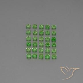 Pedras preciosas de Granada Tsavorita Verde claro natural de 2.42 ct, Quadrado, VVS-VS
