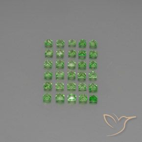 Pedras preciosas de Granada Tsavorita Verde médio natural de 2.70 ct, Quadrado, VVS-VS