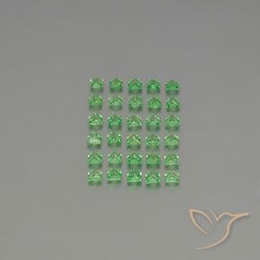 Pedras preciosas de Granada Tsavorita verde elétrico natural de 2.36 ct, Quadrado, VVS-VS