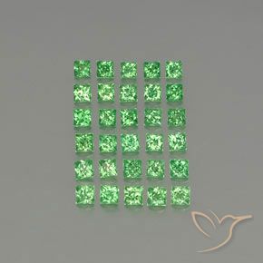 Pedras preciosas de Granada Tsavorita Verde médio natural de 2.62 ct, Quadrado, VVS-VS