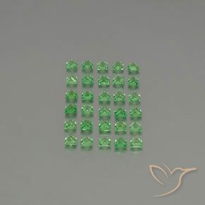 Pedras preciosas de Granada Tsavorita verde elétrico natural de 2.79 ct, Quadrado, VVS-VS