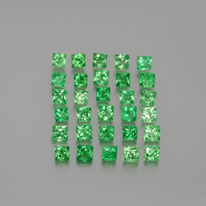 Pedras preciosas de granada tsavorita verde natural de 2,05 ct, quadrado, VVS-VS