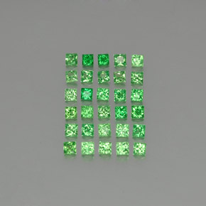 Pedras preciosas de Granada Tsavorita Verde médio natural de 1.42 ct, Quadrado, VVS-VS