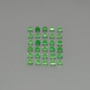 Pedras preciosas de Granada Tsavorita Verde médio natural de 1.42 ct, Quadrado, VVS-VS