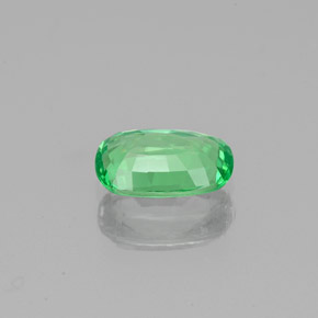 Granada tsavorita verde natural 0,84ct, almofada cortada, VVS-VS