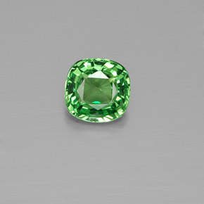 Granada tsavorita verde natural 0,48ct, almofada cortada, VVS-VS
