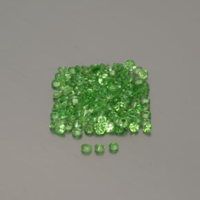 Pedras preciosas de granada tsavorita verde vivo natural de 1,35 ct, corte redondo, VVS-VS