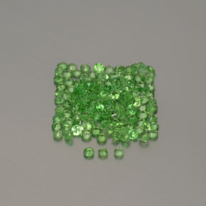 Pedras preciosas de Granada Tsavorita verde vivo natural de 1.34 ct, Corte Redondo, VVS-VS