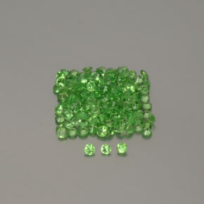 Pedras preciosas de granada tsavorita verde natural de 1,36 ct, corte redondo, VVS-VS