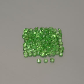 Pedras preciosas de granada tsavorita verde natural de 1,36 ct, corte redondo, VVS-VS