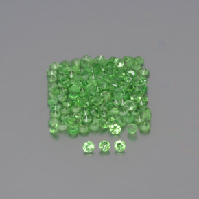 Pedras preciosas de granada tsavorita verde natural de 1,22 ct, corte redondo, VVS-VS