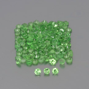 Pedras preciosas de granada tsavorita verde natural de 1,22 ct, corte redondo, VVS-VS