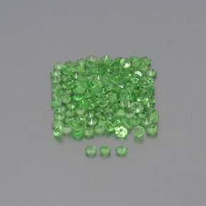 Pedras preciosas de granada tsavorita verde natural de 1,22 ct, corte redondo, VVS-VS