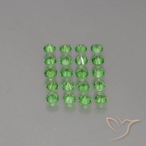 Pedras preciosas de granada tsavorita verde natural de 2,36 ct, corte redondo, VVS-VS