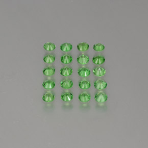 Pedras preciosas de Granada Tsavorita Verde médio natural de 2.00 ct, Corte Redondo, VVS-VS