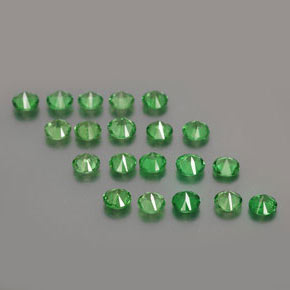 Pedras preciosas de granada tsavorita verde natural de 2,41 ct, corte redondo, VS