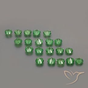 Pedras preciosas de granada tsavorita verde natural de 2,71 ct, corte redondo, VS