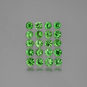 Pedras preciosas de granada tsavorita verde natural de 2,23 ct, corte redondo, VVS-VS