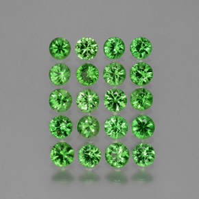 Pedras preciosas de granada tsavorita verde natural de 2,23 ct, corte redondo, VVS-VS