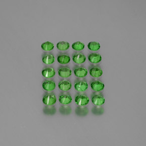 Pedras preciosas de granada tsavorita verde natural de 2,23 ct, corte redondo, VVS-VS