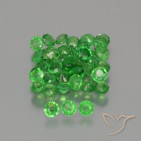 Pedras preciosas de Granada Tsavorita Verde claro natural de 2.46 ct, Redondo, VS-SI