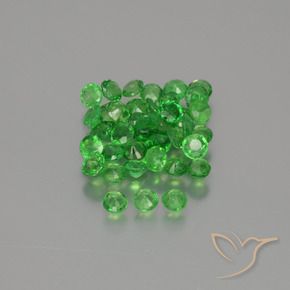 Pedras preciosas de Granada Tsavorita Verde claro natural de 2.46 ct, Redondo, VS-SI