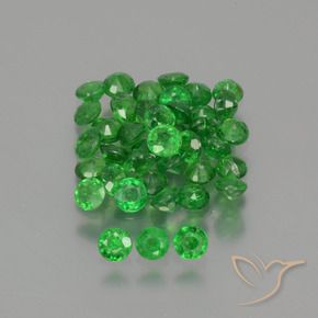 Pedras preciosas de Granada Tsavorita Verde claro natural de 2.80 ct, Redondo, VS-SI