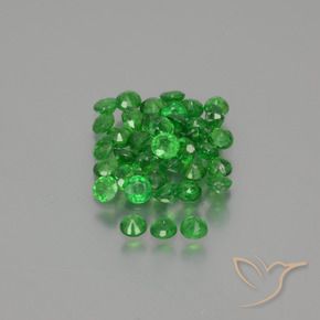 Pedras preciosas de Granada Tsavorita Verde claro natural de 2.80 ct, Redondo, VS-SI