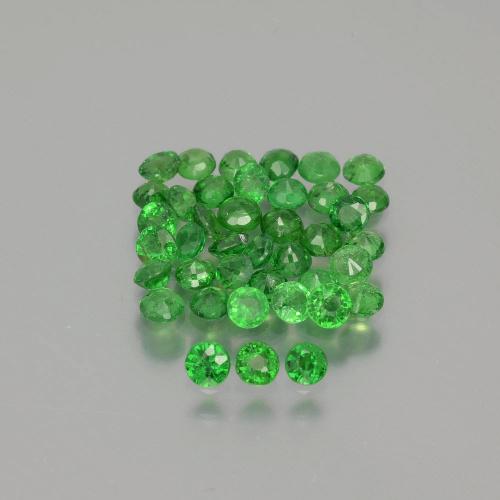 Pedras preciosas de granada tsavorita verde natural de 2,83 ct, corte redondo, VS-SI