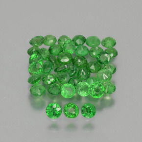 Pedras preciosas de granada tsavorita verde natural de 2,83 ct, corte redondo, VS-SI