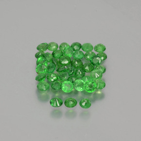 Pedras preciosas de granada tsavorita verde natural de 2,83 ct, corte redondo, VS-SI