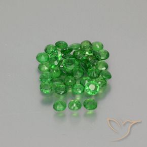Pedras preciosas de Granada Tsavorita Verde médio natural de 2.37 ct, Redondo, VS-SI
