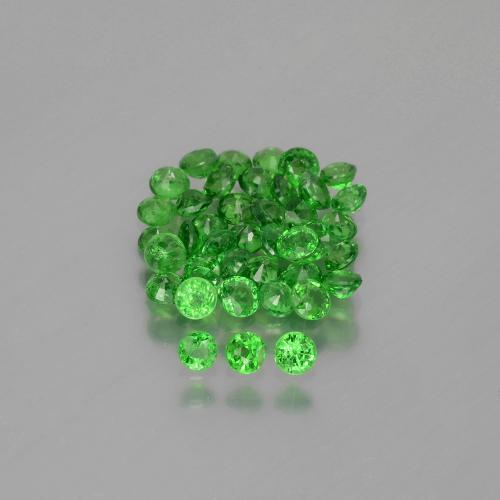 Pedras preciosas de granada tsavorita verde natural de 2,85 ct, corte redondo, VS-SI