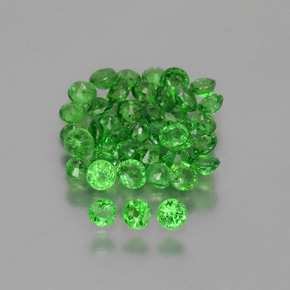 Pedras preciosas de granada tsavorita verde natural de 2,85 ct, corte redondo, VS-SI