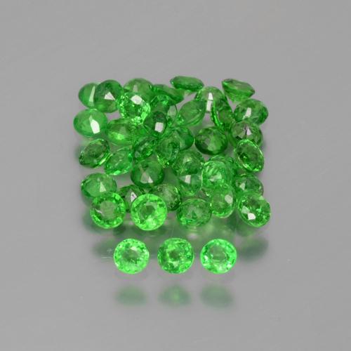 Pedras preciosas de Granada Tsavorita Verde claro natural de 2.80 ct, Corte Redondo, VS-SI