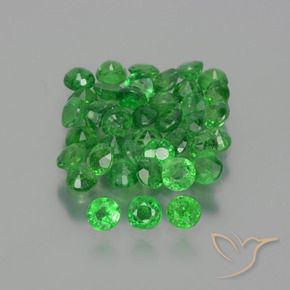 Pedras preciosas de Granada Tsavorita Verde médio natural de 2.80 ct, Redondo, VS-SI
