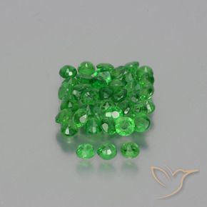 Pedras preciosas de Granada Tsavorita Verde médio natural de 2.80 ct, Redondo, VS-SI