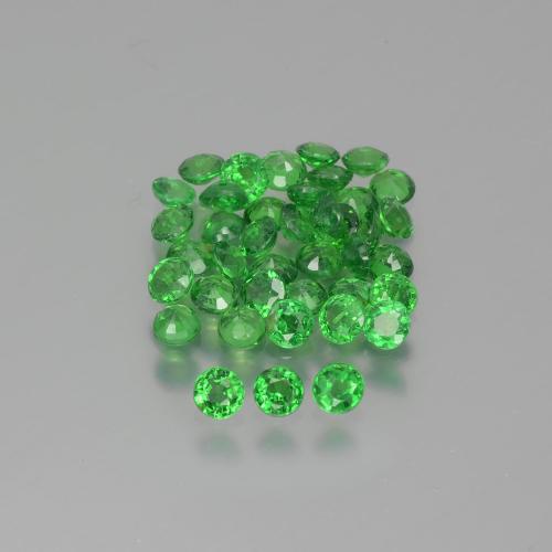 Pedras preciosas de granada tsavorita verde natural de 2,56 ct, corte redondo, VS-SI