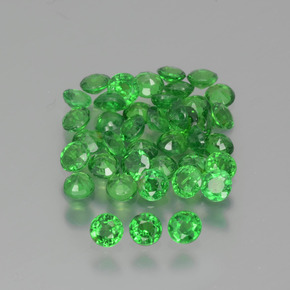 Pedras preciosas de granada tsavorita verde natural de 2,56 ct, corte redondo, VS-SI
