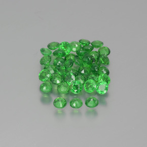 Pedras preciosas de granada tsavorita verde natural de 2,56 ct, corte redondo, VS-SI