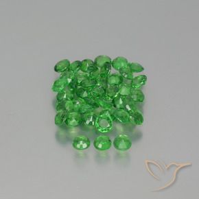 Pedras preciosas de Granada Tsavorita Verde claro natural de 2.37 ct, Redondo, VS-SI