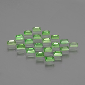 Pedras preciosas de granada tsavorita verde natural de 1,90 ct, baguete, VS