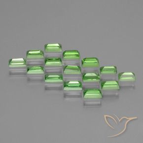 Pedras preciosas de Granada Tsavorita verde vivo natural de 2.40 ct, baguete, VS