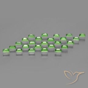 Pedras preciosas de Granada Tsavorita verde vivo natural de 2.38 ct, baguete, VS